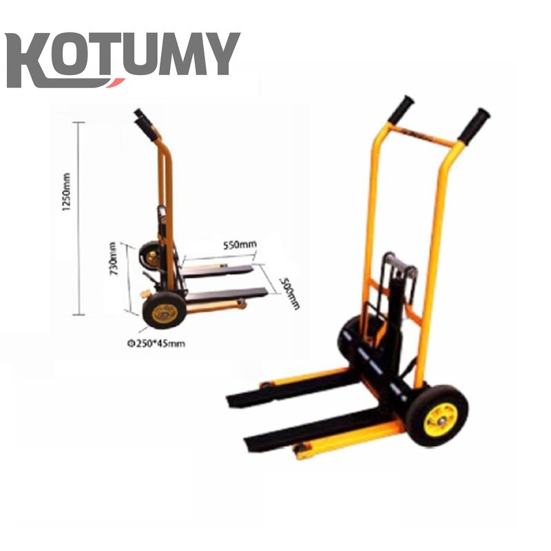 Lift Forklift Manufacturer - Manual Light Small Handling Portable Lift Truck Hand-Cranked Stacker 57/58/69 Folding Handle Universal Wheel