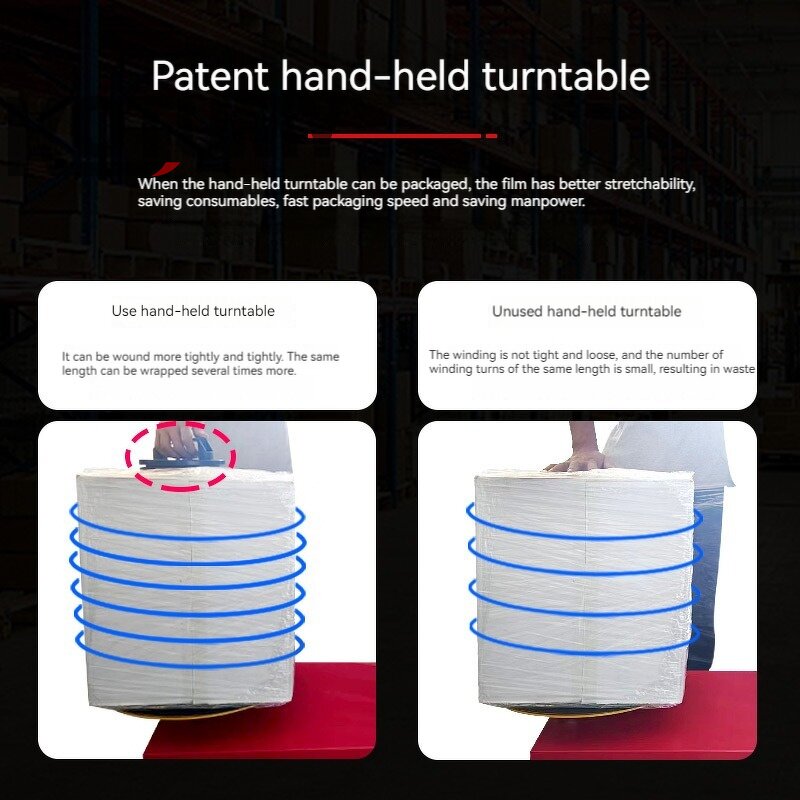 Stretch Film Baler Manufacturer - Vertical PE Electric Winding Film Packaging Express Logistics Carton Box Automatic Wrapping Tools