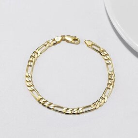S925 Sterling Silver Figaro Chain Hand Bracelet Manufacturer - Wholesale Gift for Women Kid Party Birthday