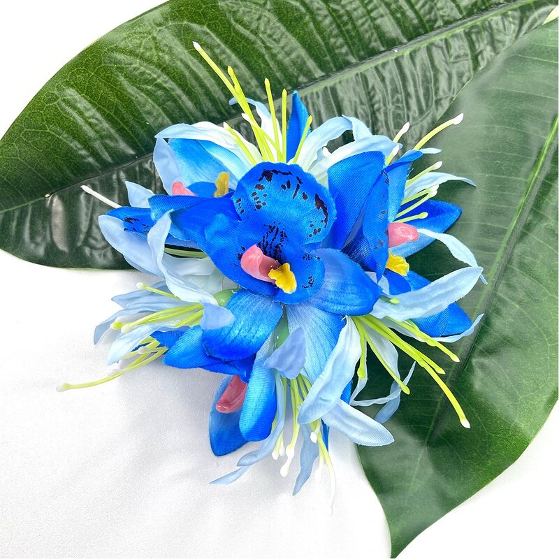 Orchid Lily Hair Clip Manufacturer - 8 Colors Available Artificial Floral Flower Hair Accessories Dance Party Wedding Jewelry Fast Delivery