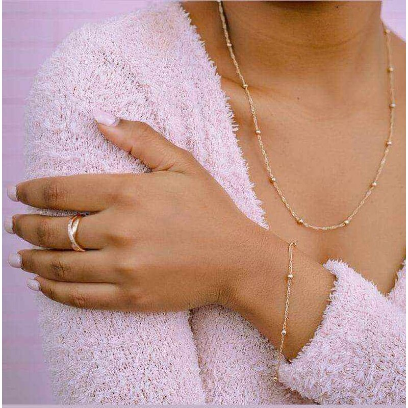 Gold Filled Necklace Bracelet Set Manufacturer - 3mm 5mm 8mm Thick Chain Chunky Hip Hop Jewelry PVD Gold Plating Gift for Men Boy Kid Women