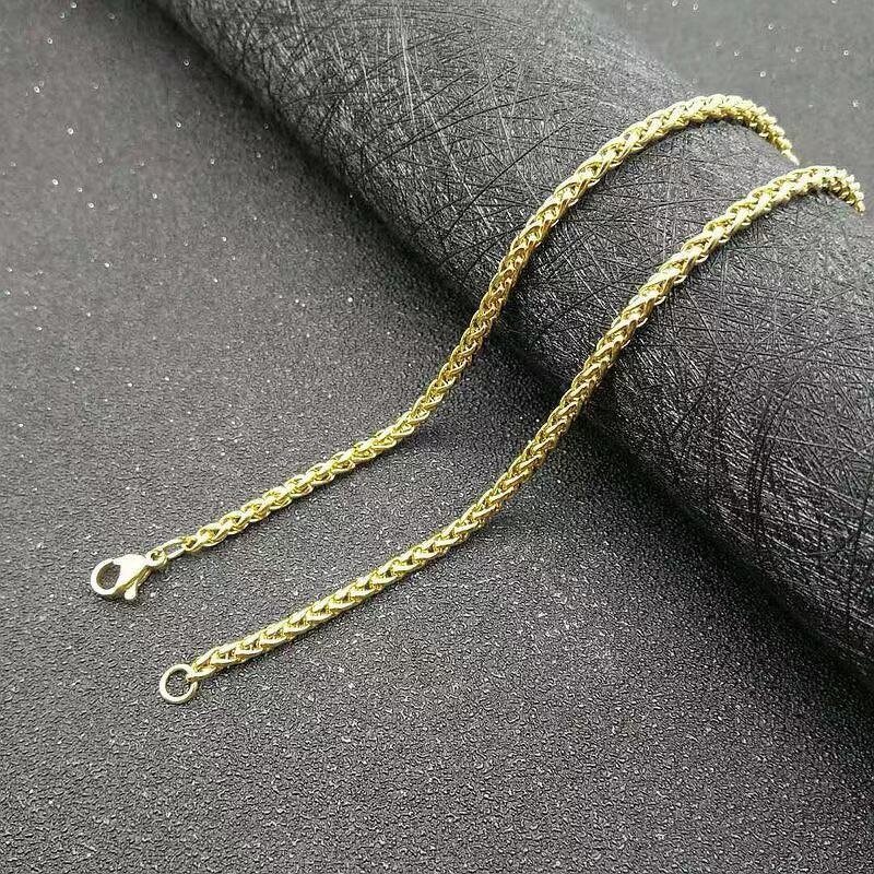 Stainless Steel Hook Necklace Manufacturer - PVD Gold Silver 18K Gold Plated Hip Hop Polynesian Rope Chain Pendant Jewelry for Men Boy