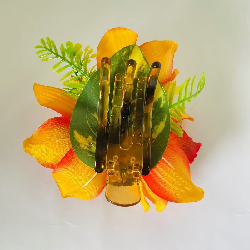 Orchid Lily Hair Clip Manufacturer - 7 Colors Available Artificial Floral Flower Hair Accessories Dance Party Wedding Jewelry Fast Delivery