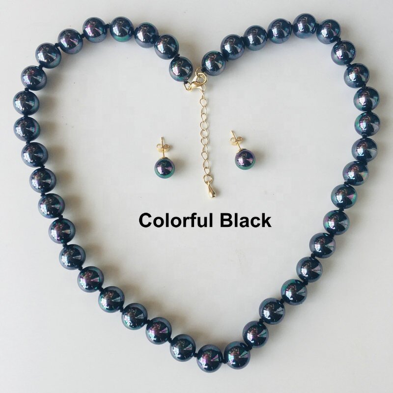 Hawaiian Jewelry Set Manufacturer - Pearl Necklace with Stud Earring Samoan Polynesian Jewelry Gold Long Chain Pearl for Woman