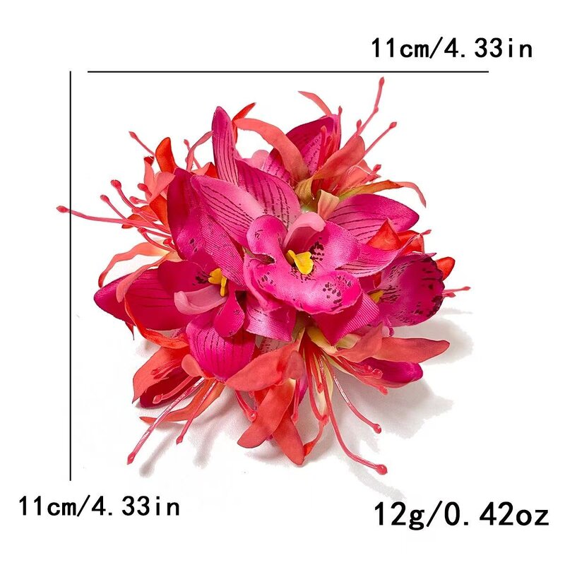 Orchid Lily Hair Clip Manufacturer - 8 Colors Available Artificial Floral Flower Hair Accessories Dance Party Wedding Jewelry Fast Delivery