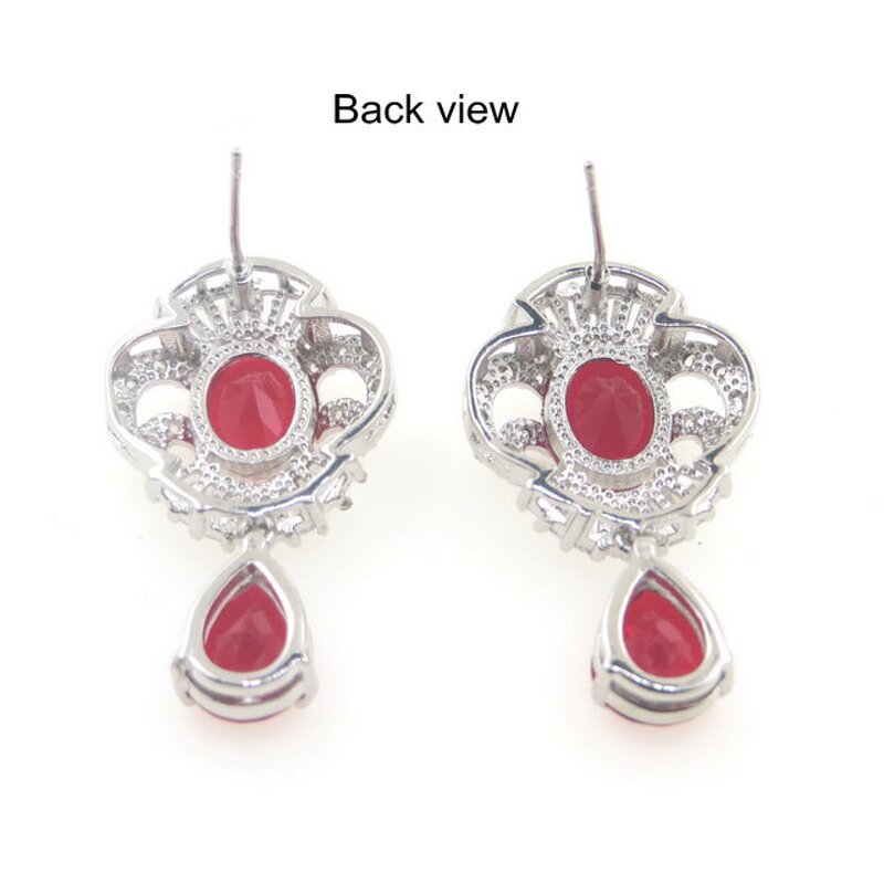 Customized 925 Silver Paved Cz Earring Manufacturer - Garnet Custom Designs Welcome C5708
