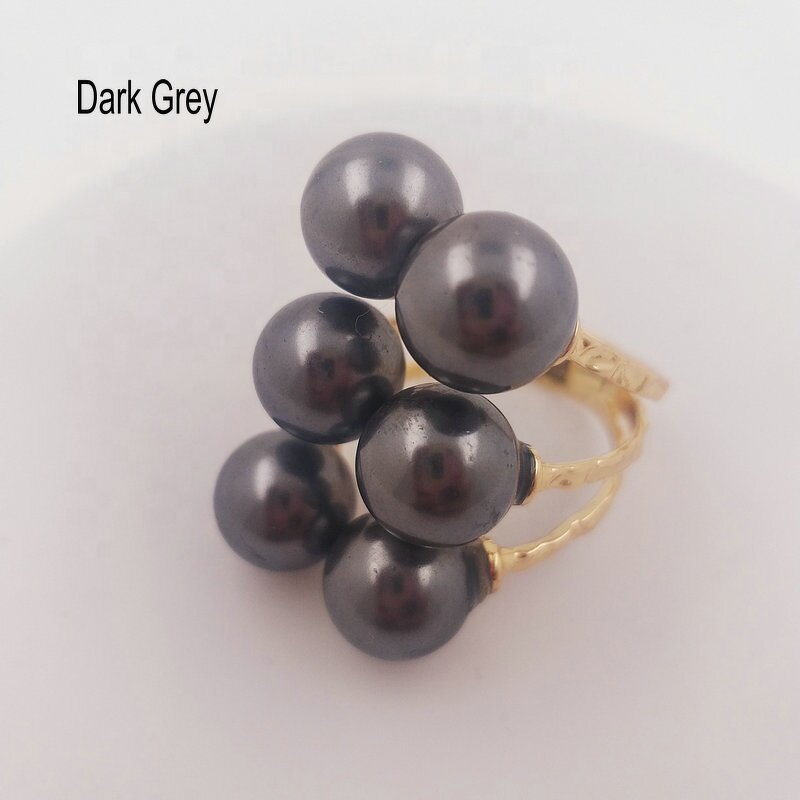 6 Pearl Ring Manufacturer - 15 Different Colors Adjustable Sizes Shell Pearl All Colors Available Ready to Ship Guam Hawaiian Jewelry
