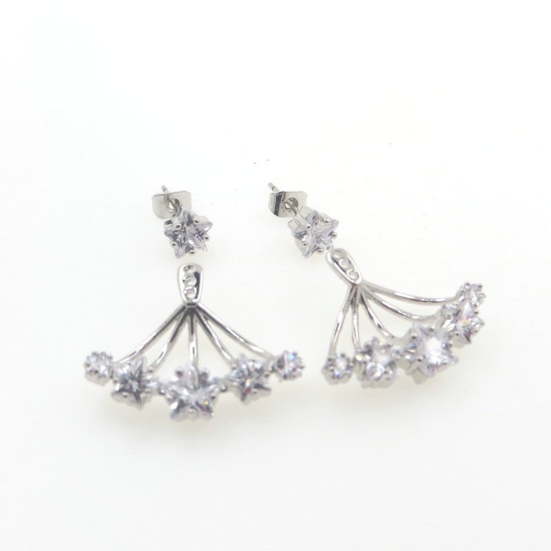 Customized 925 Silver Paved Cz Earring Manufacturer - Garnet Custom Designs Welcome C5708