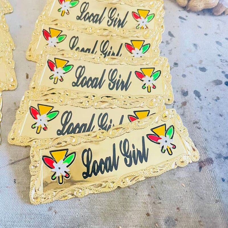 Large Customize Name Plate Necklace Manufacturer - Hawaiian Samoan Polynesian Jewelry Anniversary Birthday Gift with 5mm Rope Chain