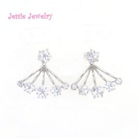 Customized Silver Pentagon Star Earrings Manufacturer - C5887