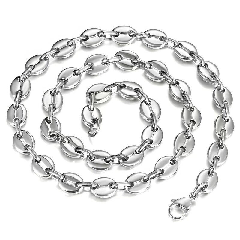 Stainless Steel Necklace Bracelet Set Manufacturer - Necklace16 17 18inch Bracelet 7 8 Inch Gold and Steel Color All Available