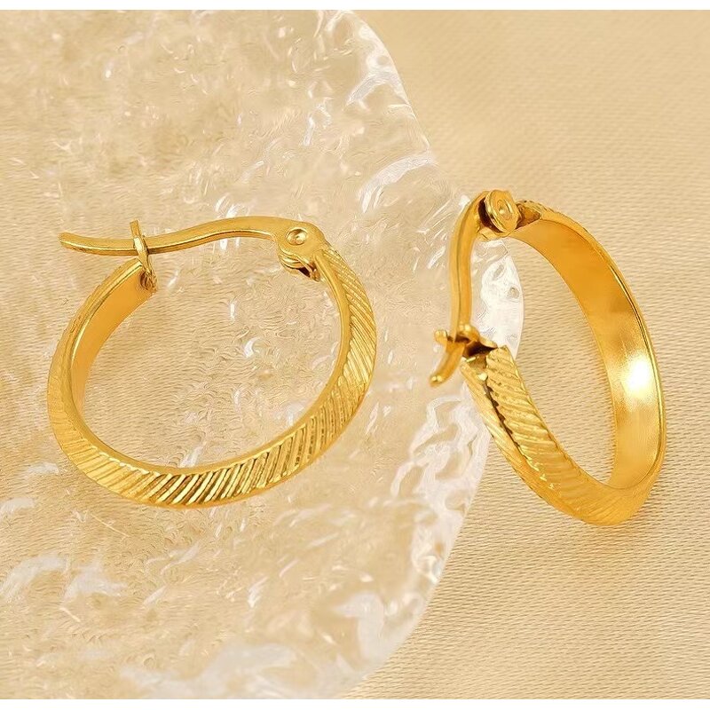 Hoop Stainless Steel Earring Manufacturer - 18K PVD Gold Filled Hook Earring Set Hawaiian Tropic Jewelry