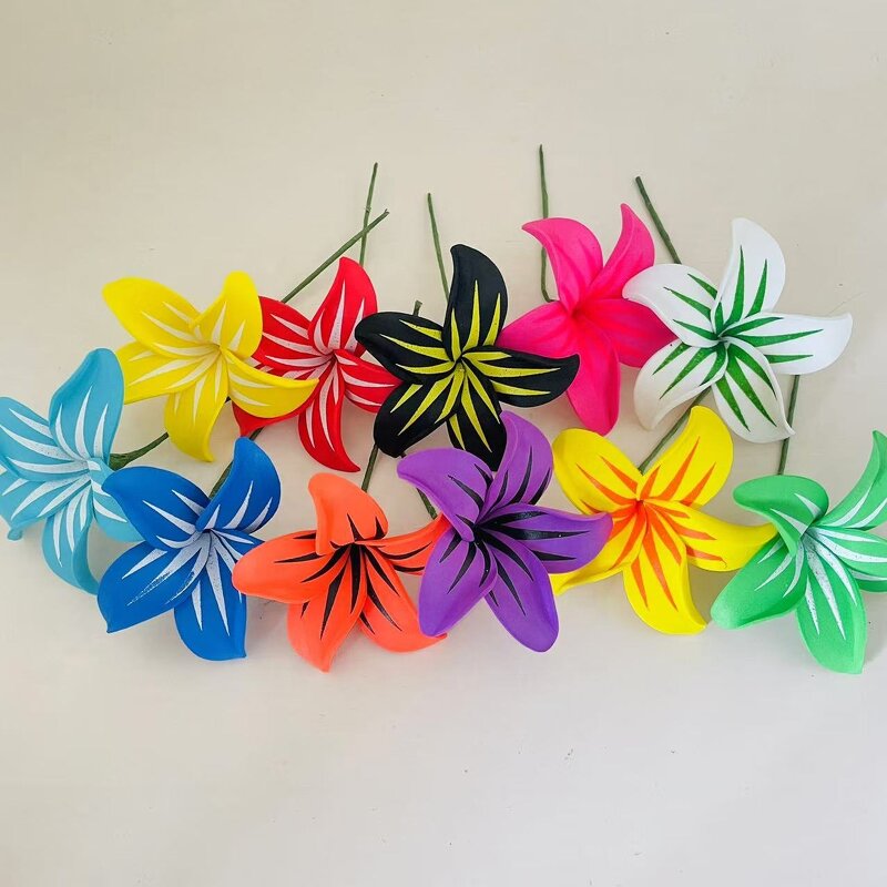 Plumeria Single Stem Hair Foam Flower Manufacturer - Artificial Island Tiara Frangipani Hibiscus Tiara Accessories