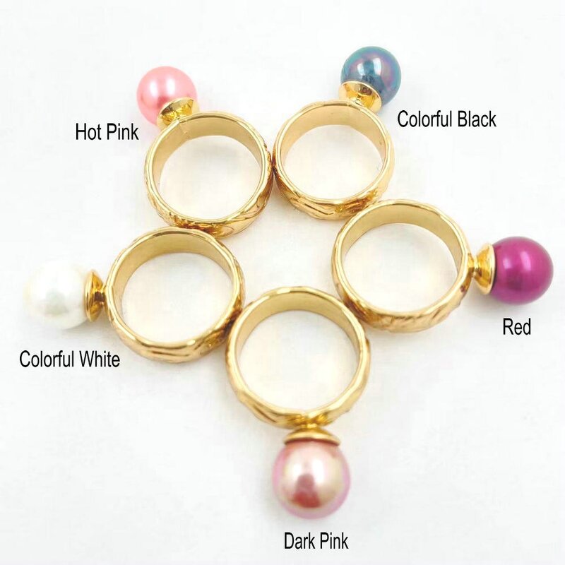 Pearl Ring Manufacturer - 15 Pearl Colors Size 2 and 3 Best Gifts for Young Kids Ready to Ship Baby Jewelry Toe Ring for Women