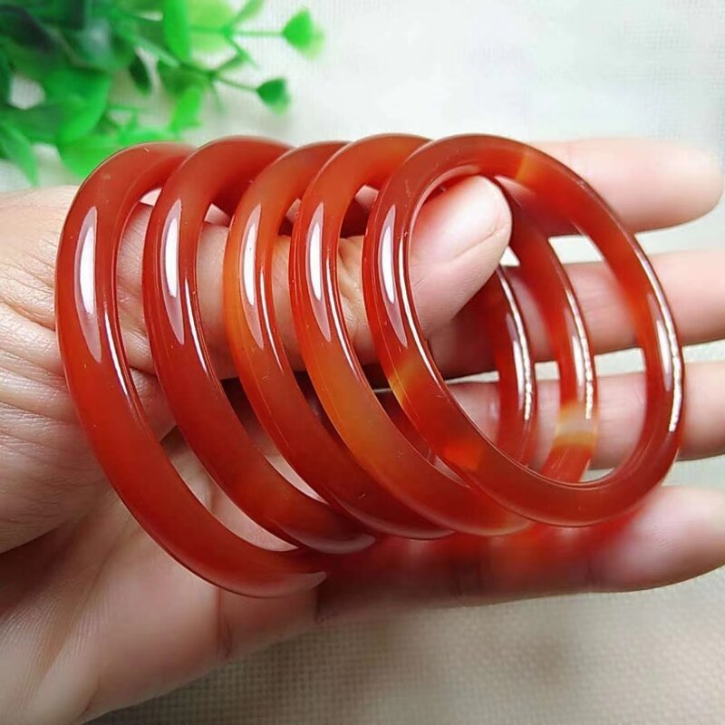 Kids Bangle Manufacturer - 6mm Wide Jade Agate Stone Gemstone Heritage Healing Crystal Bracelet Best Gift for Baby Multi Colors Ready to Ship