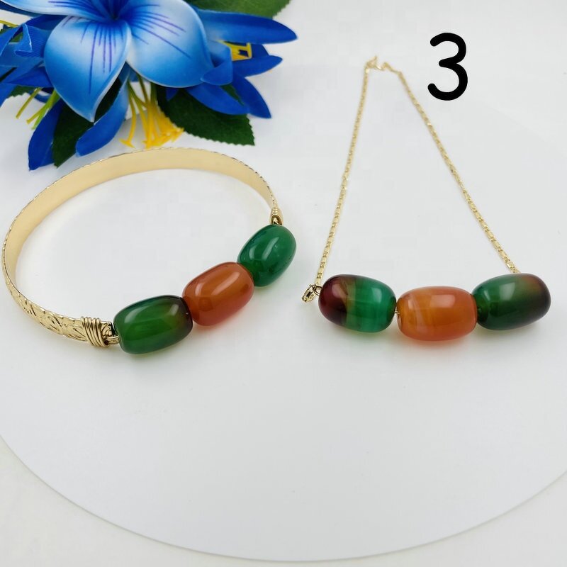 Agate Bangle Jade Bracelet and Necklace Set Manufacturer - Wired Bracelet with Turtle Hawaiian Honu Detail Different Sizes Ready to Ship