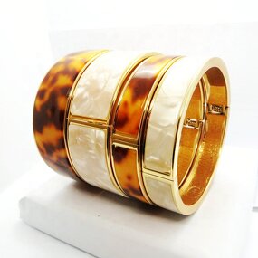 Women Acetate Shell Tortoiseshell Bracelet Bangle Manufacturer - 5050