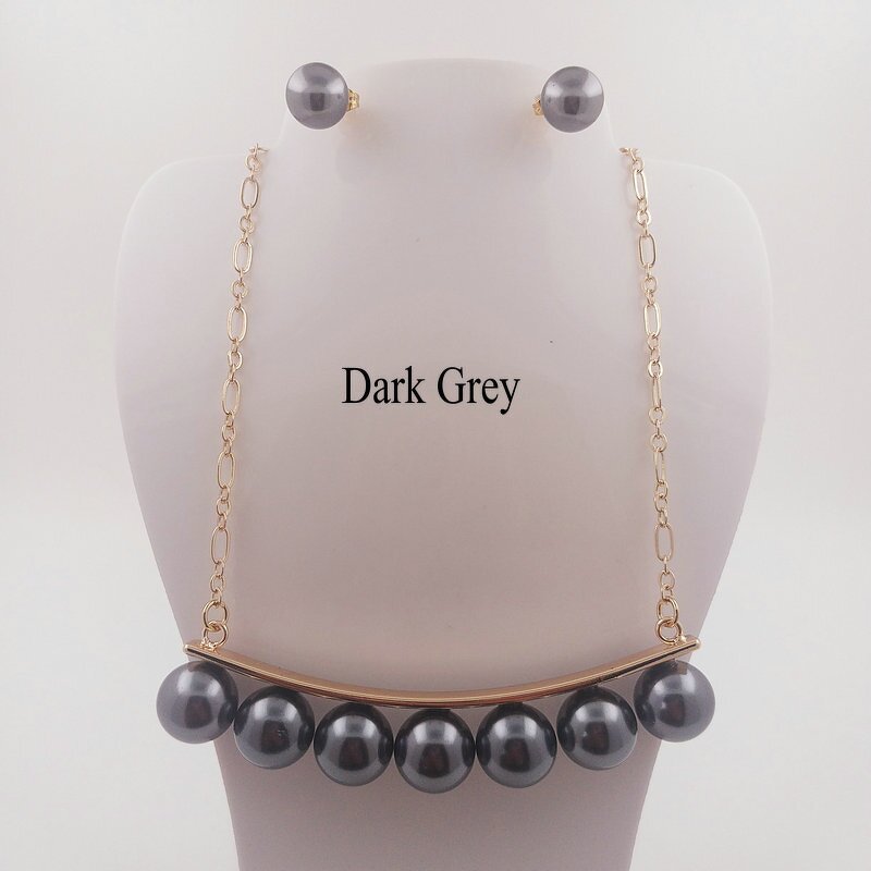 Hawaiian Pearl Jewelry Set Manufacturer - Stud Pearl Earring Gold Filled Long Chain Pearl Set for Samoan Polynesian Island Girls Women