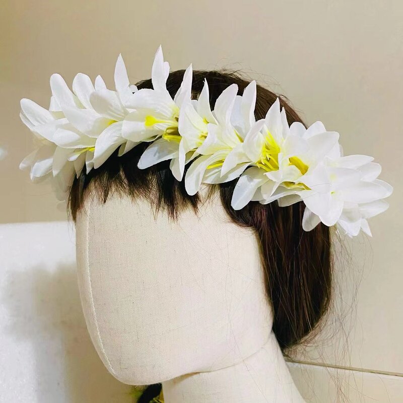 Cloth Lily Flowers Headleis Manufacturer - Artificial Tropical Flower Island Frangipani Tiare Hibiscus Pin Comb Headband Dancing Party Accessories