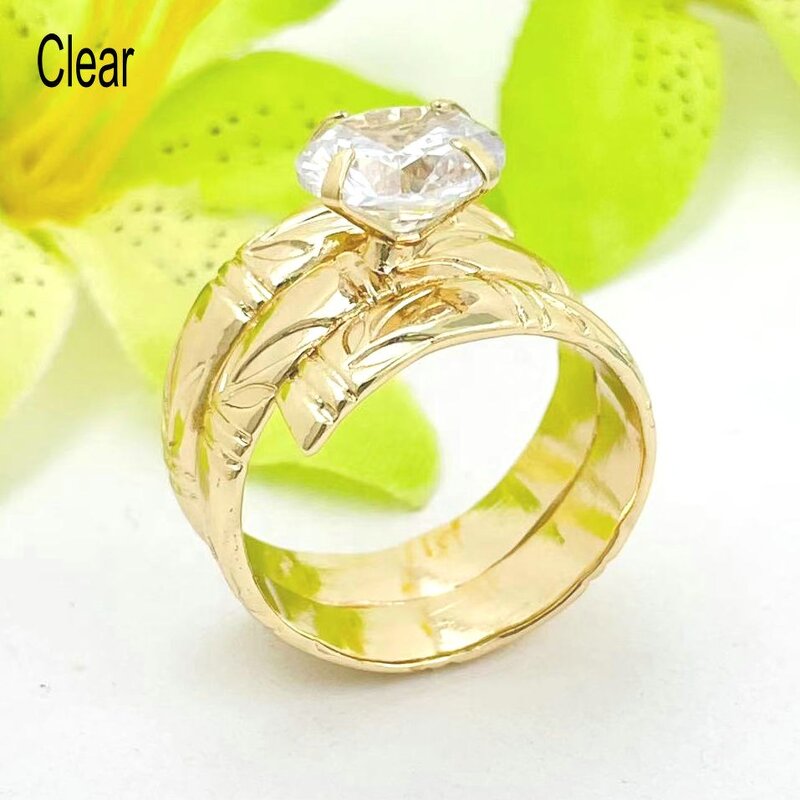 Bamboo Diamond Ring Manufacturer - 8 Different CZ Stones Different Sizes Rose Gold Silver Color All Available Guam Hawaiian Jewelry