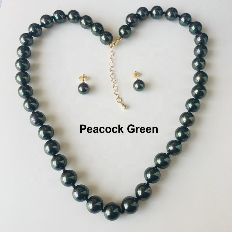 Hawaiian Jewelry Set Manufacturer - Pearl Necklace with Stud Earring Samoan Polynesian Jewelry Gold Long Chain Pearl for Woman