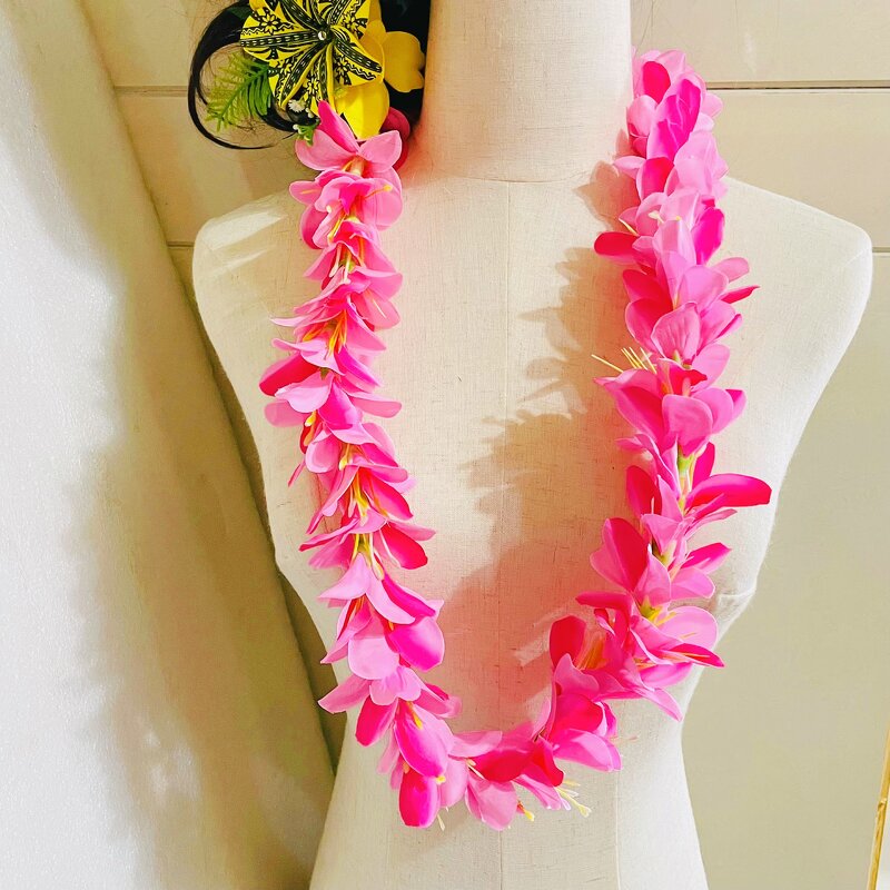 Lily Flower Neck Lei Manufacturer - Aloha Hula Dance Tropical Luau Party Decoration Artificial Hawaiian Polynesian Island Floral Wedding Swag