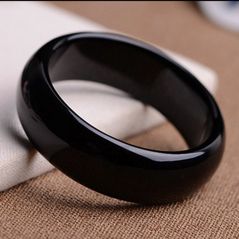 Jade Bangle Manufacturer - 15mm Wide Indian Agate Stone Gemstone Width Healing Crystal Bracelet Best Gift for Woman Man Multi Colors and Sizes