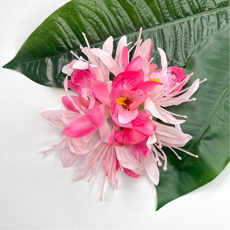Orchid Lily Hair Clip Manufacturer - 8 Colors Available Artificial Floral Flower Hair Accessories Dance Party Wedding Jewelry Fast Delivery