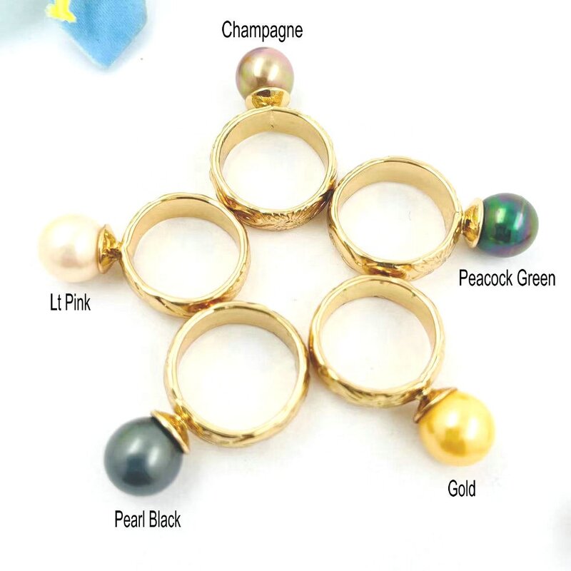 Pearl Ring Manufacturer - 15 Pearl Colors Size 2 and 3 Best Gifts for Young Kids Ready to Ship Baby Jewelry Toe Ring for Women