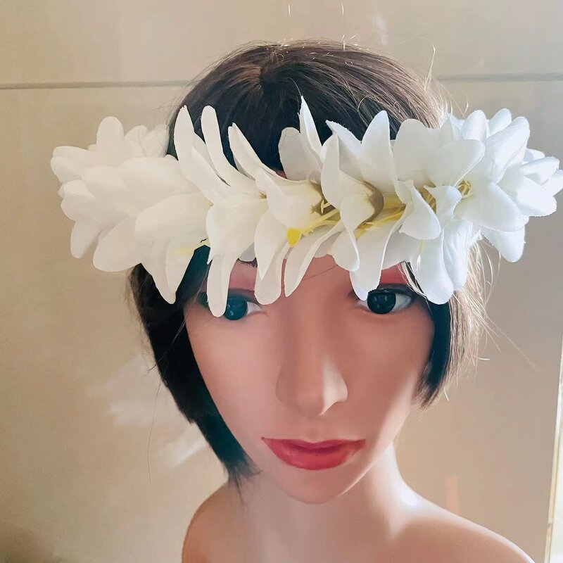 Cloth Lily Flowers Headleis Manufacturer - Artificial Tropical Flower Island Frangipani Tiare Hibiscus Pin Comb Headband Dancing Party Accessories