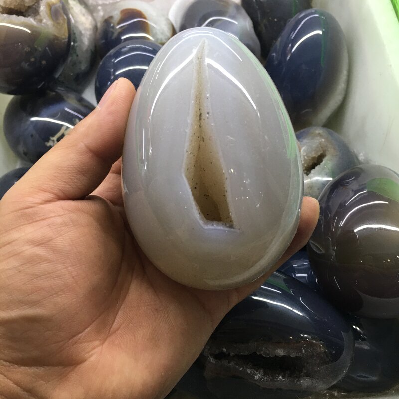 Agate Geode Eggs Manufacturer - Wholesale Natural Quartz Crystal Stone Carving Dinosaur Eggs for Home Decoration