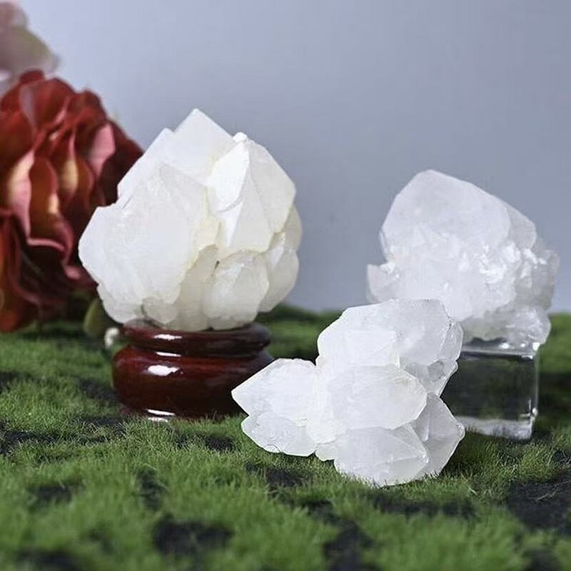 White Crystal Cluster Manufacturer - Natural Raw Stone for Fish Tank Landscaping Home Decor Handcrafted Desktop Ornament