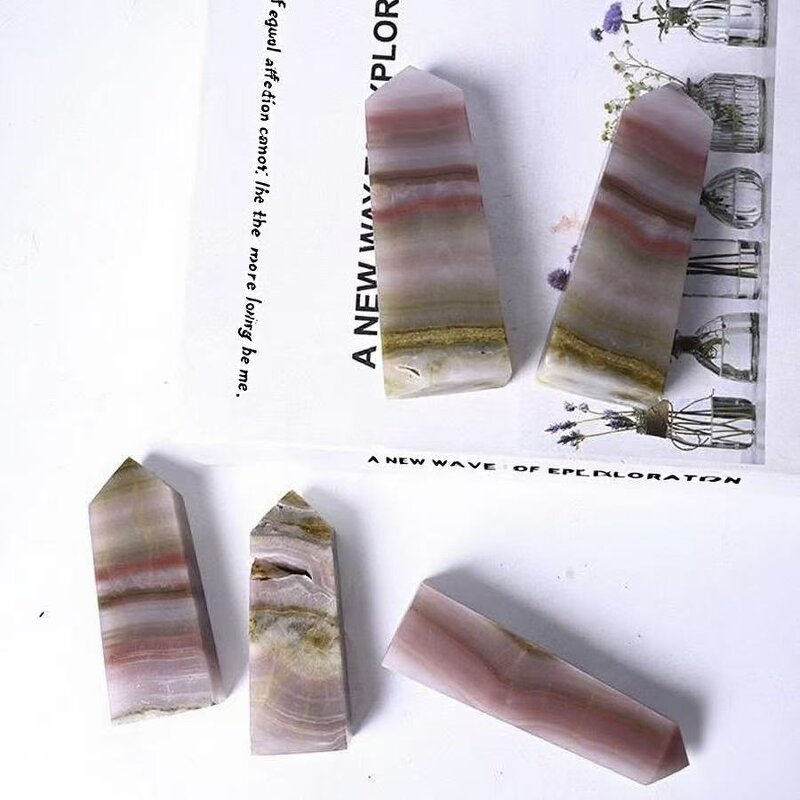 Rainbow Agate Crystal Columns Manufacturer - Natural Single-Pointed Quadrilateral Prisms Polished Raw for Home Desktop Decoration