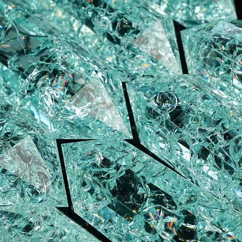 Green Crackle Hexagonal Prism Column Manufacturer - Polished Natural Crystal Raw Stone with Rainbow for Home Office Ornament