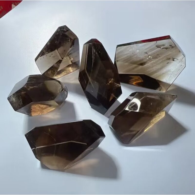 Smoky Quartz Free-Form Crystal Crafts Manufacturer - Hand-Cut Polished Natural Polygonal Rhombus Angled Ornament