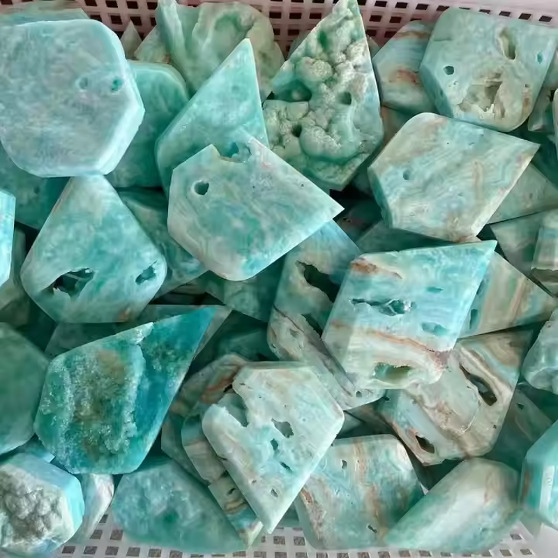 Blue Hemimorphite Crystal Ornament Manufacturer - Factory Wholesale Natural Flame Freeform for Home Decor Souvenir Gift