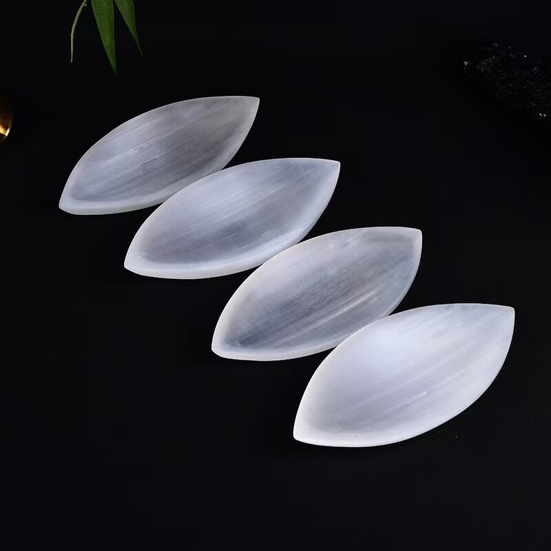 Moroccan Diamond Selenite Bowl Manufacturer - Natural Polished Raw Gypsum Stone Nitrate Grooved Surface