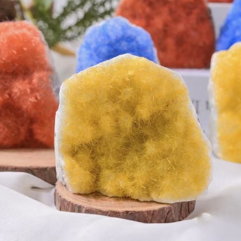 Crystal Clusters Needle Ornament Manufacturer - Natural Colored Fuzzy Needle for Feng Shui Decorative