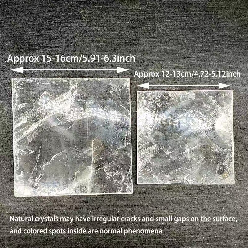 Gypsum Crystal Slab Manufacturer - Natural Transparent 15cm Mineral Specimen for Science Education