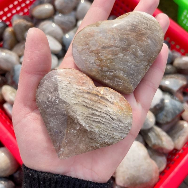 Melaleuca Quartz Gemstone Manufacturer - Wholesale Natural Polished Heart Healing Crystal for Garden Decoration Gifts