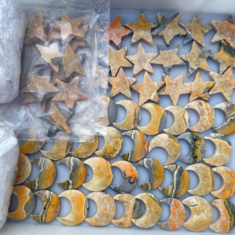 Quartz Crystal Bumblebees Jasper Manufacturer - Wholesale Natural Moon and Star Healing Craft for Decorative Purpose