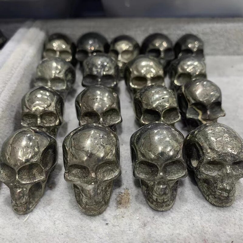 Quartz Crystal Mini Carved Skulls Manufacturer - Hot Sale Small Iron Pyrite for Gift