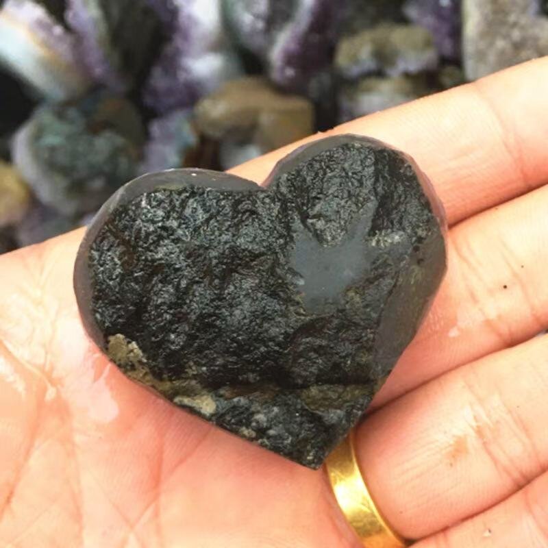 Amethyst Cluster Heart Specimen Manufacturer - Natural Raw Stone Polished Ornament for Home Decor Handmade