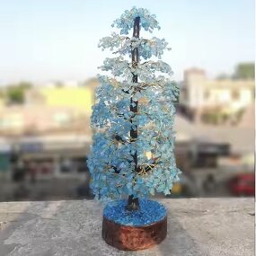 Turquoise Color Crystal Tree Manufacturer - Natural Polished Mascot Theme Wholesale Beautiful Gift