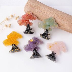 Crystal Resin Pine Ornaments Manufacturer - Wholesale Natural Creative Small Tree Crafts for Home Decor Guest Greeting