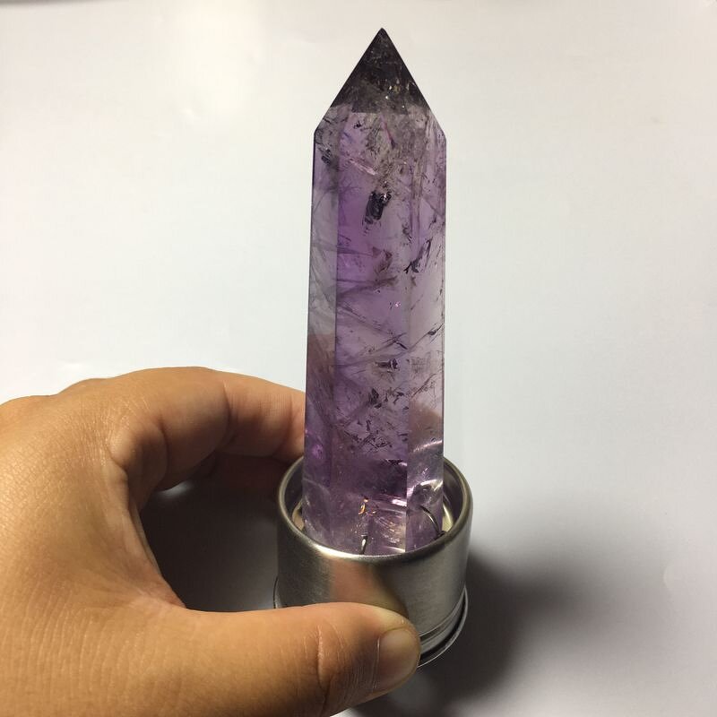 Amethyst Crystal Point Healing Water Bottle Manufacturer - Natural Obelisk Wand Quartz Glass Gemstone