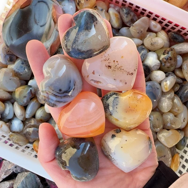 Dendritic Agate Crystal Quartz Manufacturer - Wholesale Natural Factory Price Heart Healing for Fengshui Decoration Rough