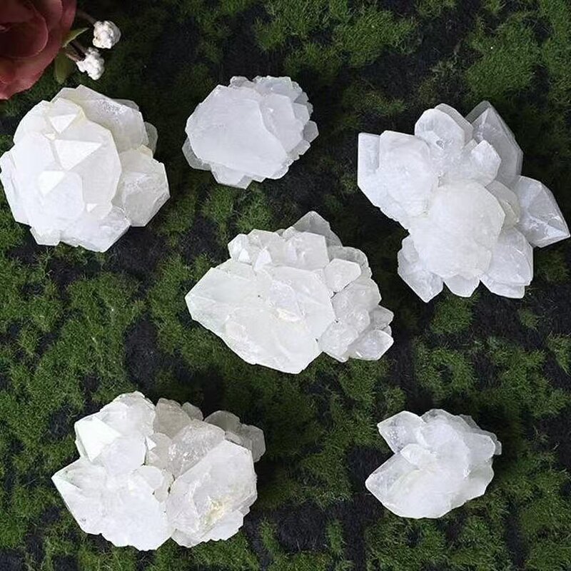 White Crystal Cluster Manufacturer - Natural Raw Stone for Fish Tank Landscaping Home Decor Handcrafted Desktop Ornament