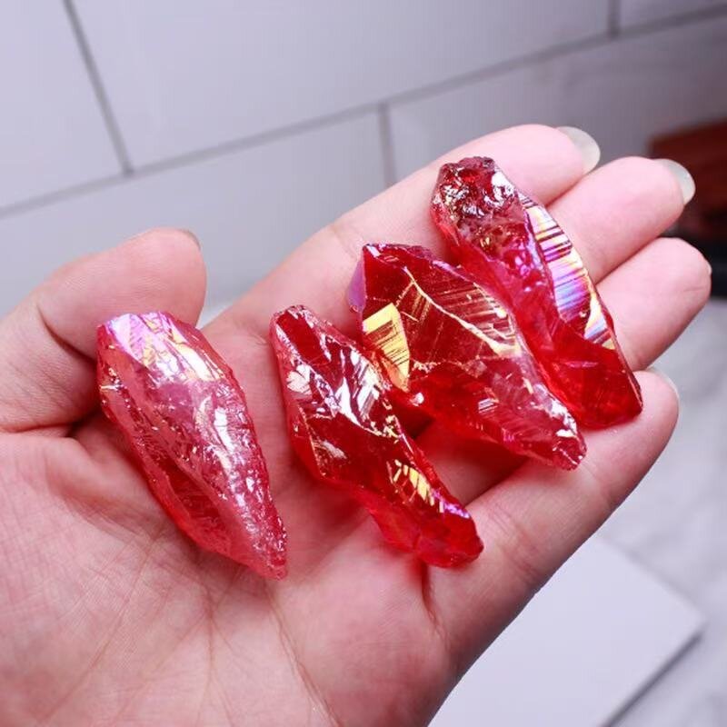 Electroplated Crystal Raw Stones Manufacturer - Fashion Home Decoration Natural Ore Specimen Mascot Style