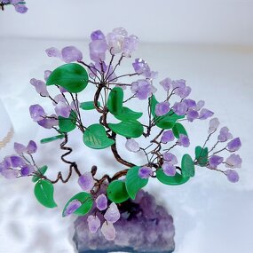 Amethyst Tree Decoration Manufacturer - Natural Raw Mine New Style for Home Welcome Pine Stone
